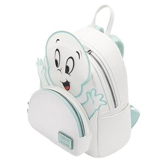 NWT Loungefly Casper Friendly Ghosty Glow In Dark Faux Leather Mini Back Pack - Picture 5 of 12